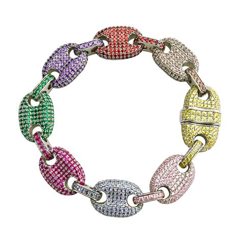 colored gucci link necklace free shipping|gucci link bracelet price.